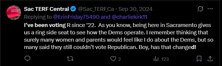 sacterf voting republican since 22