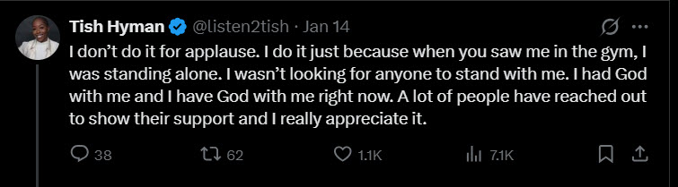 i wasn't looking for anyone to stand with me.